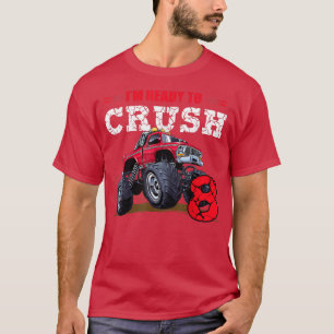 Camiseta Niños Estoy Listo para Aplastar 8 Años Camión Cump