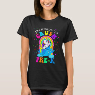 Camiseta Niños, estoy listo para aplastar a Pre K Narwhal U