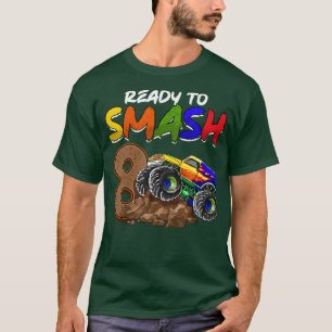 Camiseta Niños Estoy Listo Para Aplastar Cumpliendo 8 Camio