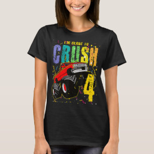 Camiseta Niños estoy listo para aplastar el camión de cuatr
