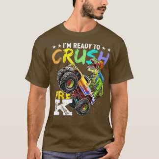 Camiseta Niños, estoy listo para aplastar el camión de Dino
