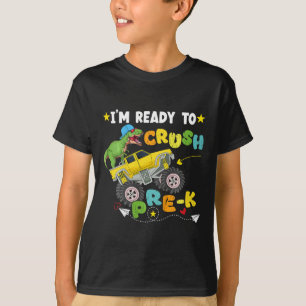 Camiseta Niños estoy listo para aplastar el Camión de Dinos