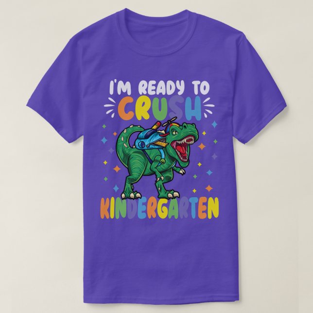 Camiseta Niños estoy listo para aplastar el dinosaurio de l (Diseño del anverso)