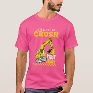 Camiseta Niños Estoy Listo Para Aplastar Excavadora De 1º G