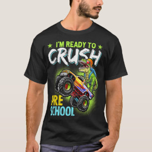Camiseta Niños Estoy Listo Para Aplastar Pre K Camión Monst