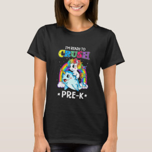 Camiseta Niños Estoy Listo Para Aplastar Pre K Narval Unico