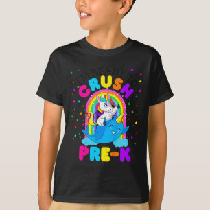 Camiseta Niños Estoy Listo Para Aplastar Pre K Unicornio Ck