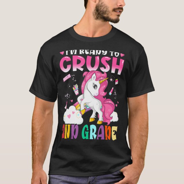 Camiseta Niños estoy listo para aplastar unicornio mágico d (Anverso)