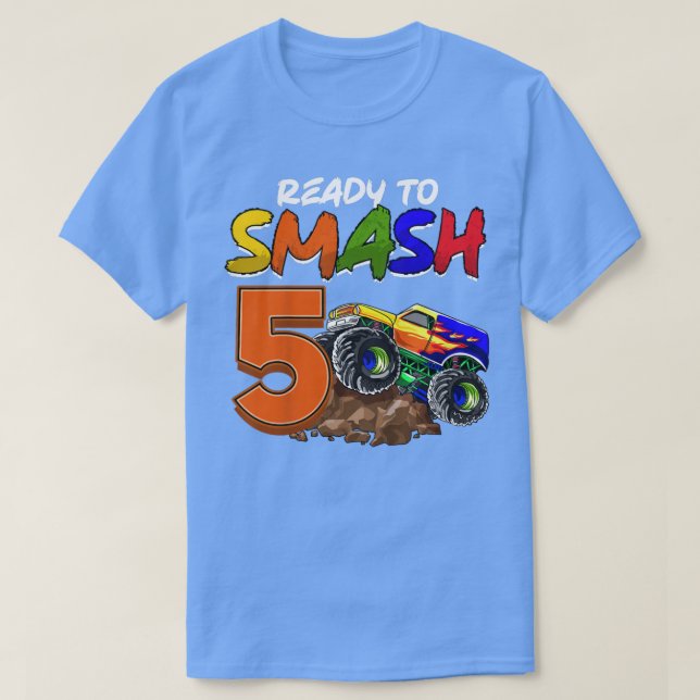 Camiseta Niños Estoy Listo Para Destrozar Cumpliendo 5 Cami (Diseño del anverso)