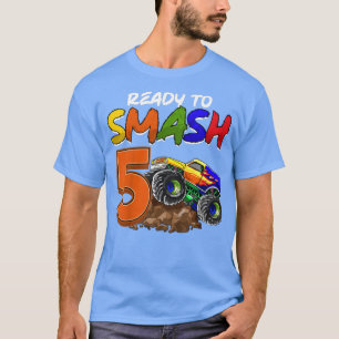 Camiseta Niños Estoy Listo Para Destrozar Cumpliendo 5 Cami