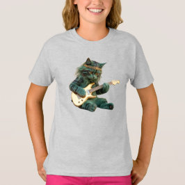 Camiseta Niños Estrella de Rock Gato Adorable