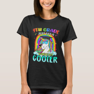 Camiseta Niños estudiante de noveno grado Unicornio retroce