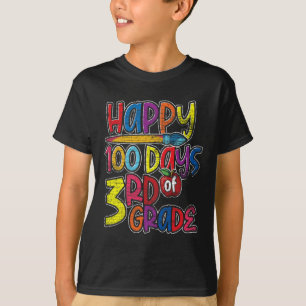 Camiseta Niños Estudiantes De Tercer Grado Dan 100 Días De
