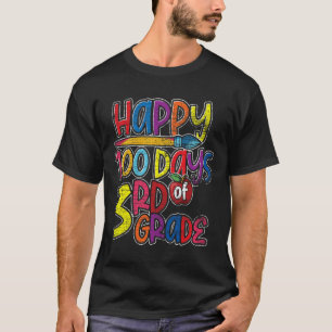 Camiseta Niños Estudiantes De Tercer Grado Dan 100 Días De