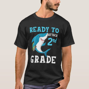 Camiseta Niños Estudiantes De Tiburón Listos Para Atacar De