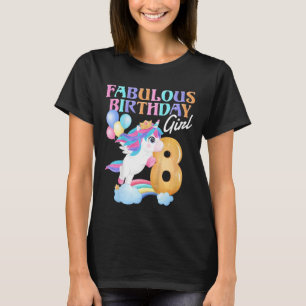 Camiseta Niños Fabulosos Chicas de cumpleaños a los 8 años,