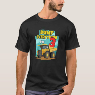 Camiseta Niños Familia Construcción Camión Excavador Cumple