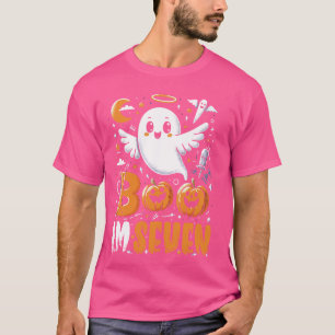 Camiseta Niños Fantasma Boo Cumplo Siete 7º Cumpleaños Niño