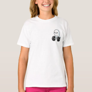 Camiseta Niños Fantasmas Fuertes Levantando Pesas