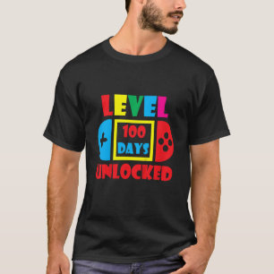 Camiseta Niños felices 100 días de escuela niños desbloquea
