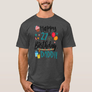 Camiseta Niños felices 27 años Papi Hija Diablos