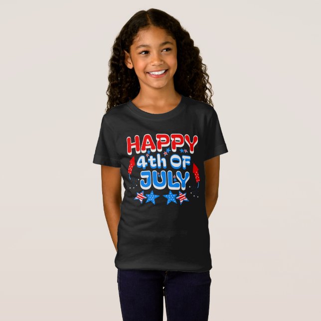 Camiseta Niños felices 4 de julio (Anverso completo)