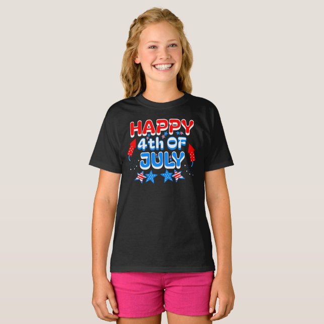 Camiseta Niños felices 4 de julio (Anverso completo)