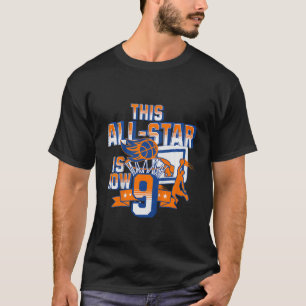 Camiseta Niños felices 9 años 9 Fiesta de baloncesto de cum