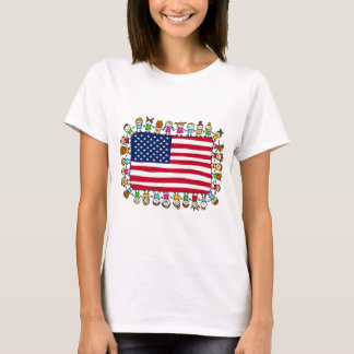 Camiseta niños felices americanos