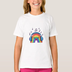 Camiseta Niños Felices Arcoíris Musical