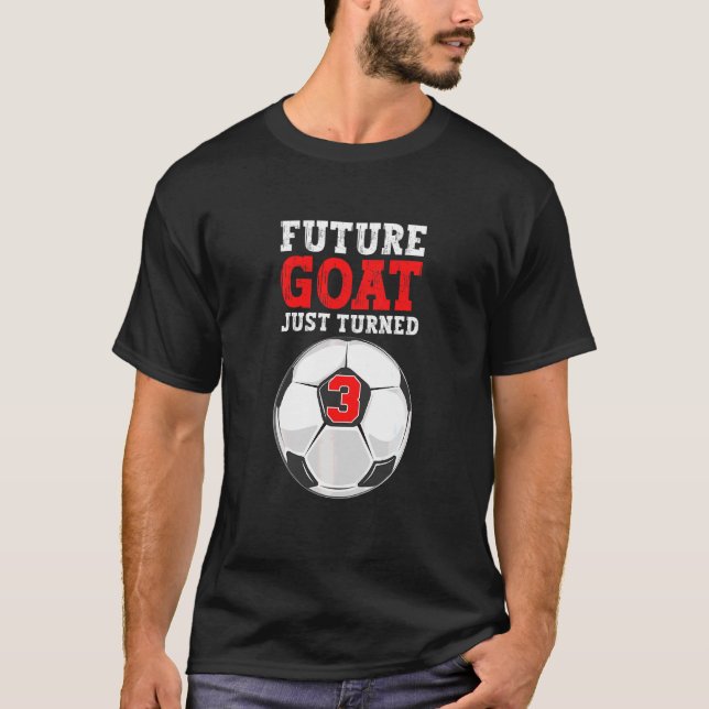 Camiseta Niños felices cumpleaños fútbol niño de 3 años Chi (Anverso)