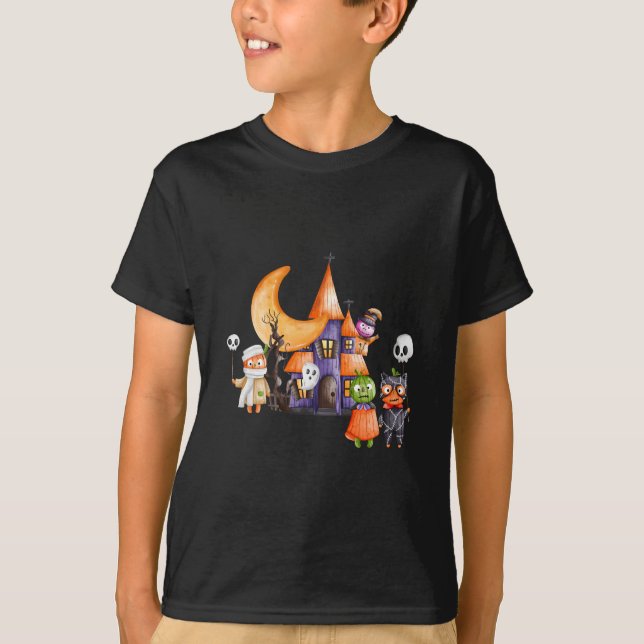 Camiseta Niños felices de Halloween (Anverso)