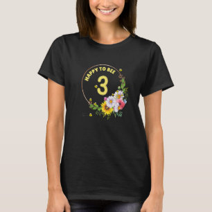 Camiseta Niños felices de ser 3 niños Cumpleaños