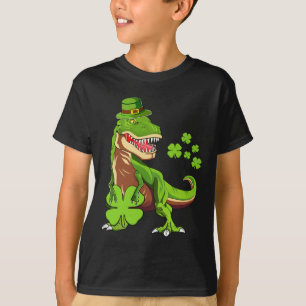 Camiseta Niños Felices Día de San Pat Trex Dino Día de San 
