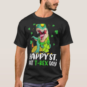 Camiseta Niños felices Día St Pat T Rex Dino Saurus St Patr