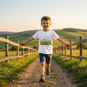 Camiseta Niños felices jugando afuera