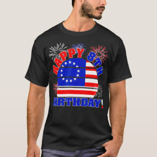 Camiseta Niños Felices Octavo Cumpleaños El 4 De Julio Vi
