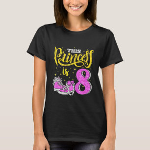 Camiseta Niños Felices Octavo Cumpleaños Para Chicas Corona