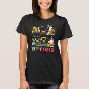 Camiseta Niños Felices Pascua Construcción Crane Cruck Niño
