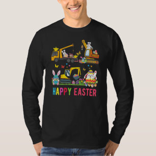 Camiseta Niños Felices Pascua Construcción Crane Cruck Niño
