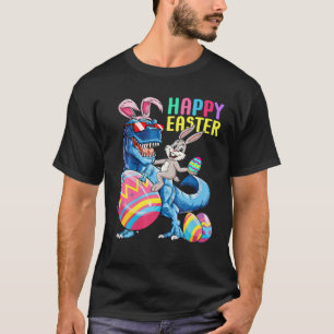 Camiseta Niños felices pascuas T Rex Dino Dabbing Conejo Da