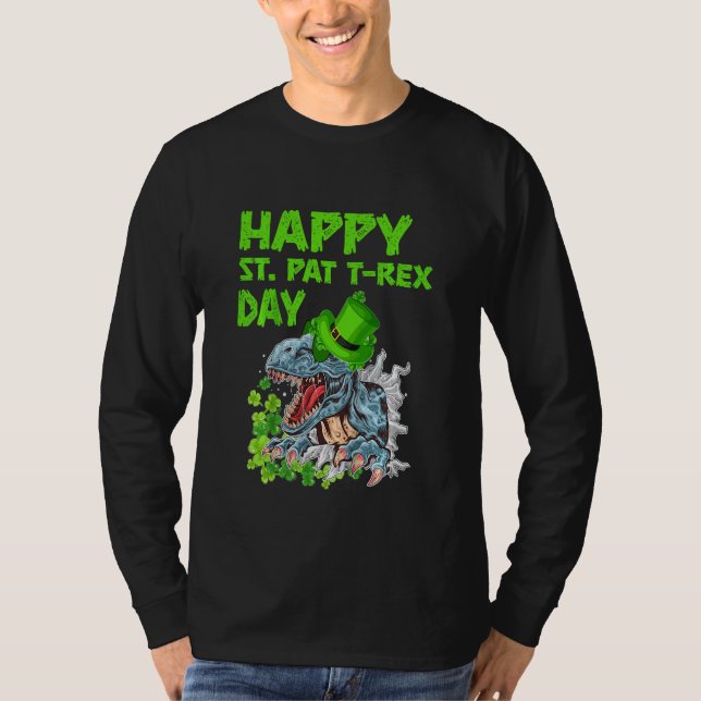 Camiseta Niños felices Patrick T Rex Humor Niños pequeños F (Anverso)