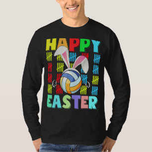 Camiseta Niños felices Voleibol de Pascua Conejo Oídos Huev
