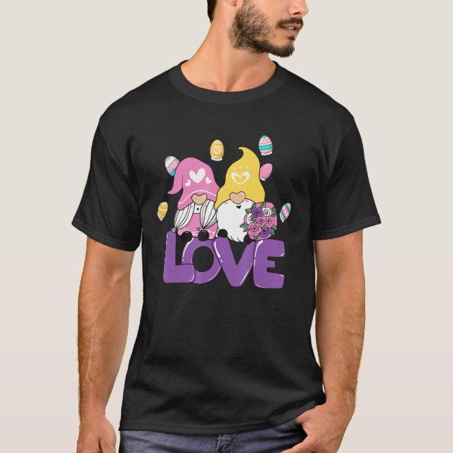 Camiseta Niños Feliz Amor De Pascua Gnome Bunny Ears Gracio (Anverso)