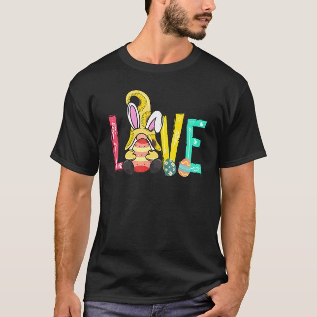 Camiseta Niños Feliz Amor Pascua Conejito Oídos Graciosos H (Anverso)