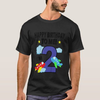 Camiseta Niños Feliz cumpleaños para mí, tengo dos niños pe