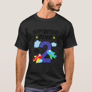 Camiseta Niños Feliz cumpleaños para mí, tengo dos niños pe