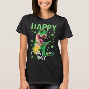 Camiseta Niños Feliz Día de San Patricio T-rex Dinosaurio N