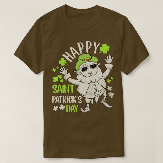 Camiseta Niños Feliz Día de San Patrón Leprechaun Chamrock  (Diseño del anverso)