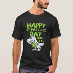 Camiseta Niños Feliz Día De St Pat Trex Dino St Patricks Pa